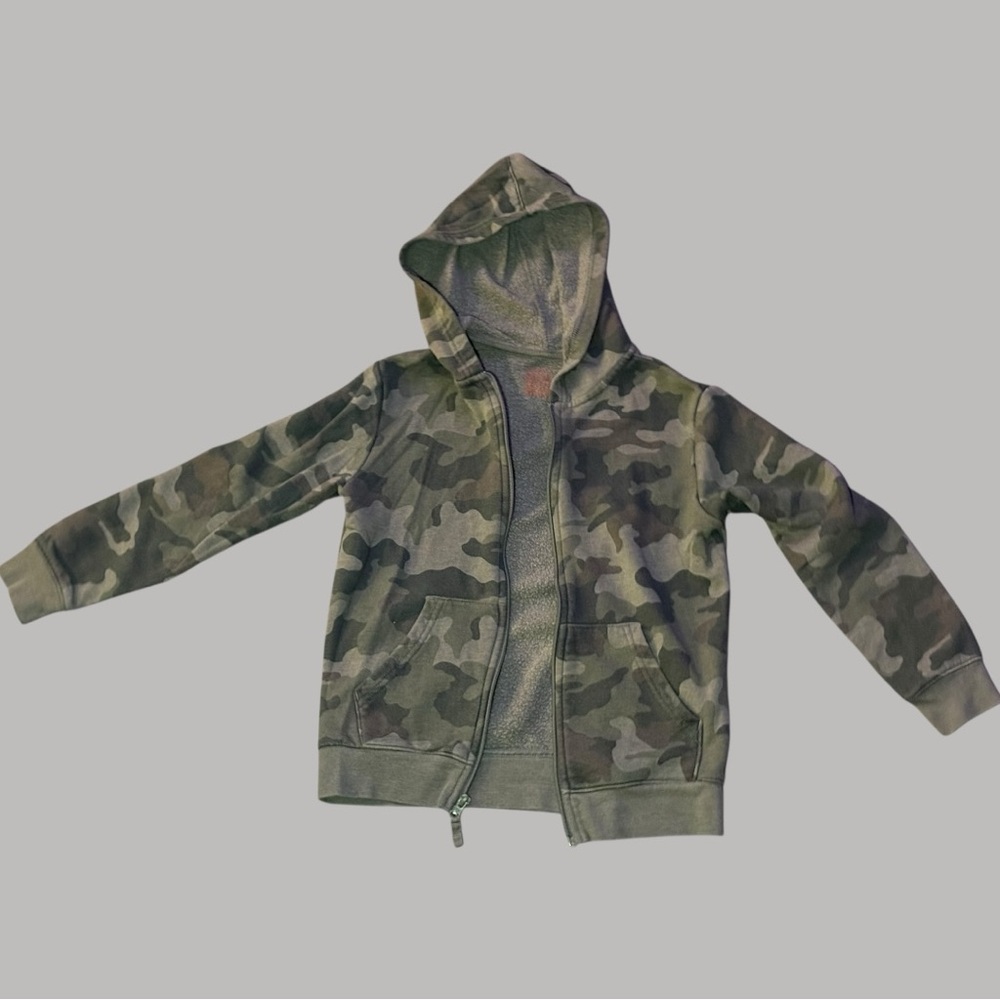 Cat & Jack Green Camouflage Hoodie